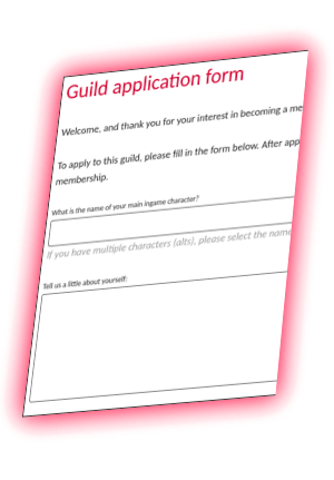 Guild application form